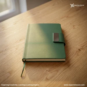 دفتر ملاحظات فاخر أخضر غامق من جلد PU بإغلاق مغناطيسي