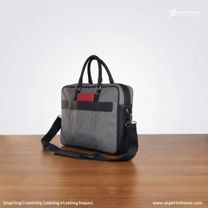 حقيبة لابتوب رمادية كلاسيكية للمديرين