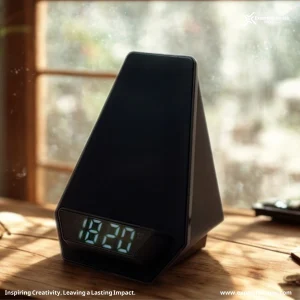 ساعة منبه رقمية LED حديثة بشاشة مائلة عاكسة