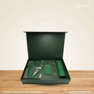 طقم هدايا تنفيذية تقنية فاخرة باللون الأخضر