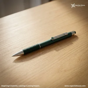 قلم حبر جاف معدني أخضر فاخر