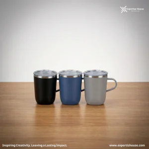 مجموعة أكواب قهوة معزولة من الفولاذ المقاوم للصدأ